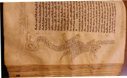 Orientalistinė rankraštinė Biblija su komentarais, mikrografijos technika surašytais mitinių gyvūnų formose
